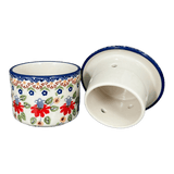 Butter Crock, 4.5" in "Mediterranean Blossoms" by Manufaktura | M136S-P274