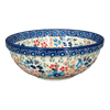 Polish Pottery 6" Bowl (Festive Flowers) | M089S-IZ16 at PolishPotteryOutlet.com