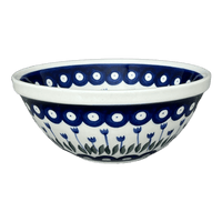 A picture of a Polish Pottery Bowl, Round, Kitchen, 6.75" in "Tulip Dot" by Ceramika Artystyczna | A058-377Z as shown at PolishPotteryOutlet.com/products/c-a-6-75-kitchen-bowl-tulip-dot-a058-377z