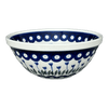 Polish Pottery Bowl, Round, Kitchen, 6.75" in "Tulip Dot" by Ceramika Artystyczna | A058-377Z at PolishPotteryOutlet.com