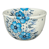 A picture of a Polish Pottery Zaklady 8" Extra-Deep Bowl (Something Blue) | Y985A-ART374 as shown at PolishPotteryOutlet.com/products/8-extra-deep-bowl-something-blue-y985a-art374