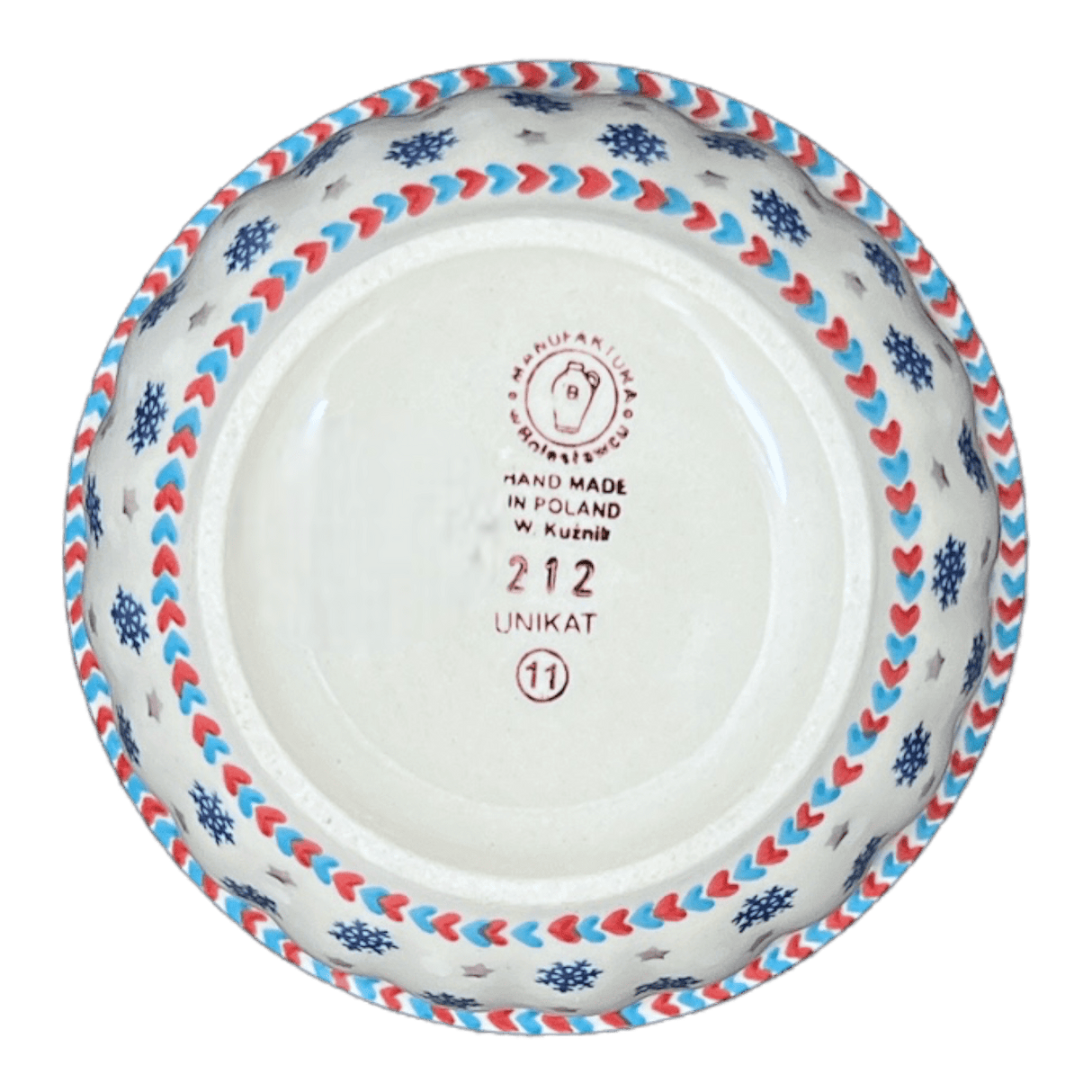 Bowl, Round, 5.5" in "Snowflake Love" by Manufaktura | M083U-PS01