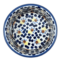 A picture of a Polish Pottery Ramekin (Kaleidoscope) | M178U-ASR as shown at PolishPotteryOutlet.com/products/ramekin-creme-brulee-dish-kaleidoscope-m178u-asr