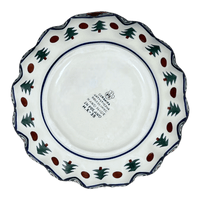 A picture of a Polish Pottery CA 7.5" Blossom Bowl (Peacock Pine) | A249-366X as shown at PolishPotteryOutlet.com/products/c-a-7-5-blossom-bowl-peacock-pine-a249-366x