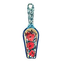 A picture of a Polish Pottery Scoop, 6" in "Poppies in Bloom" by Manufaktura | L018S-JZ34 as shown at PolishPotteryOutlet.com/products/6-scoop-poppies-in-bloom-l018s-jz34