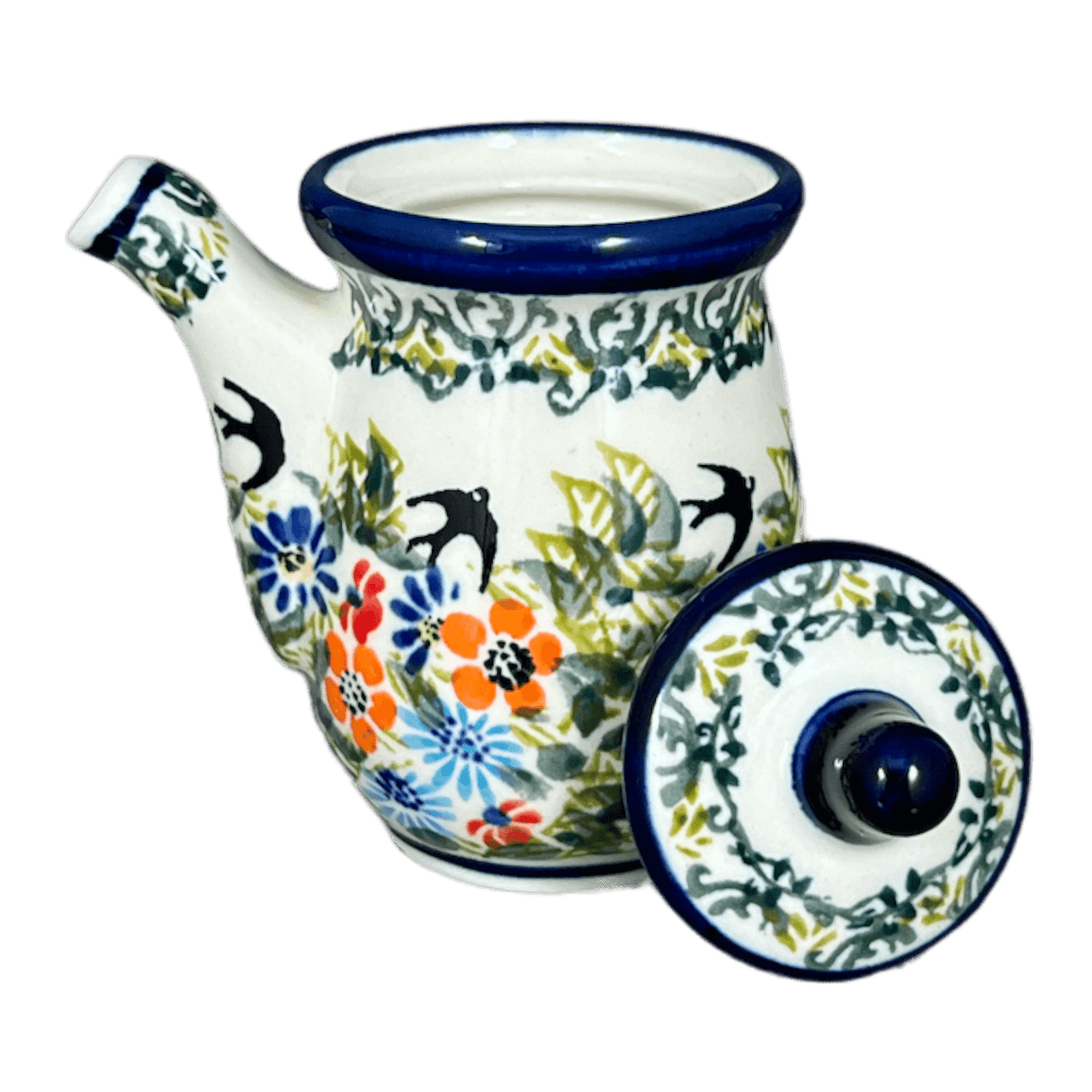 Pitcher, Soy Sauce, 5 oz in "Floral Swallows" by Zaklady | Y1947-DU182