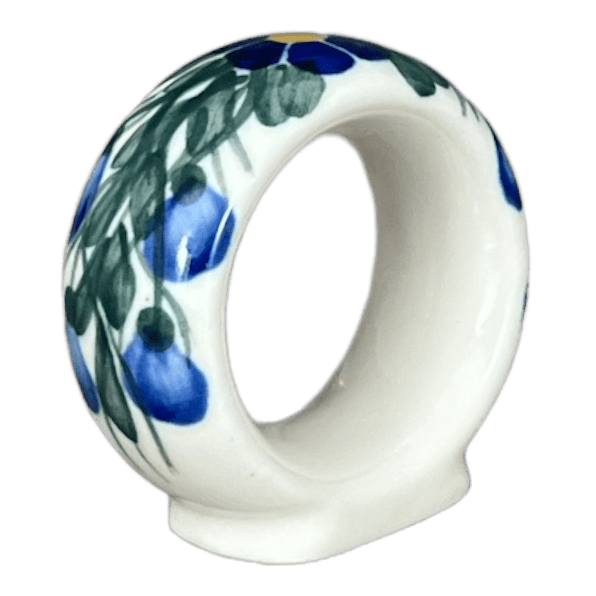 Napkin Ring, 2", WR (WR18B) in "Modern Blue Cascade" by W.R. Ceramika | WR18B-GP1