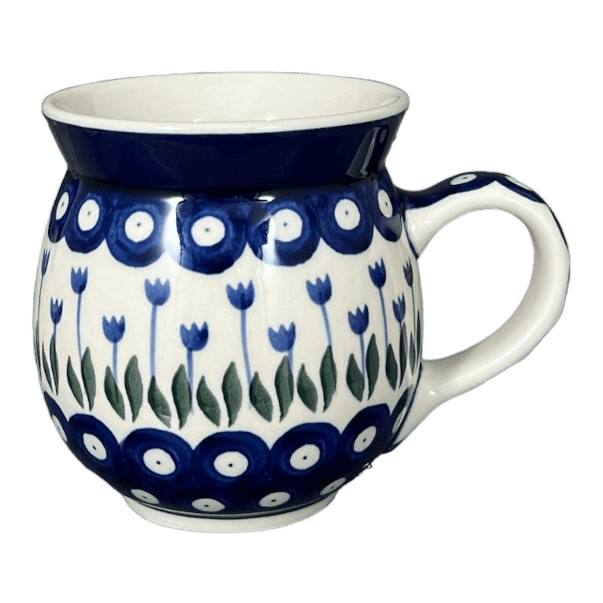 Mug, Belly Mug, 16 oz in "Tulip Dot" by Ceramika Artystyczna | A073-377Z