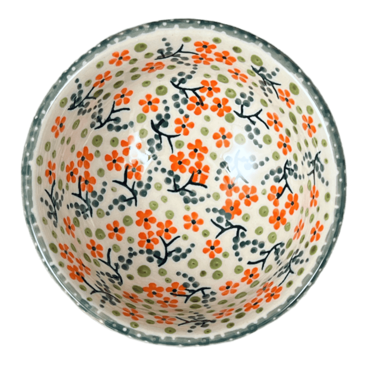 Bowl, Round, Dipping, 4.25" in "Peach Blossoms" by Manufaktura | M153S-AS46