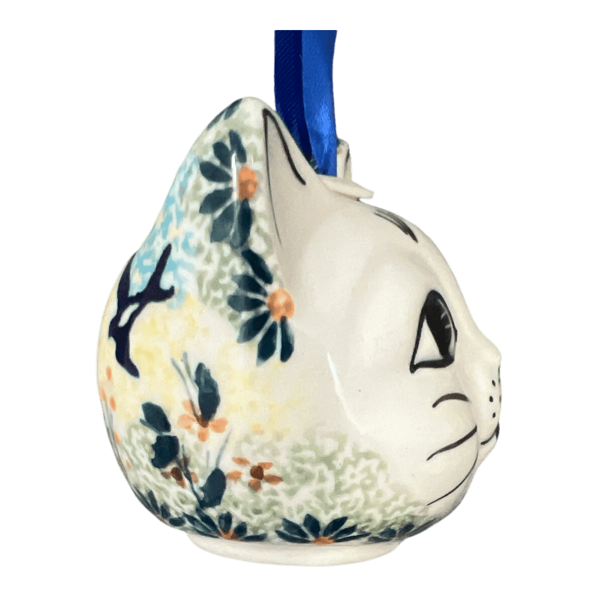 Ornament, Cat Head in "Soaring Swallows" by Manufaktura | K142S-WK57