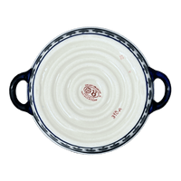 A picture of a Polish Pottery Dish, Stew, Round, 7.5" in "Floral Pine" by Zaklady | Y1454A-D914 as shown at PolishPotteryOutlet.com/products/7-5-round-stew-dish-floral-pine-y1454a-d914