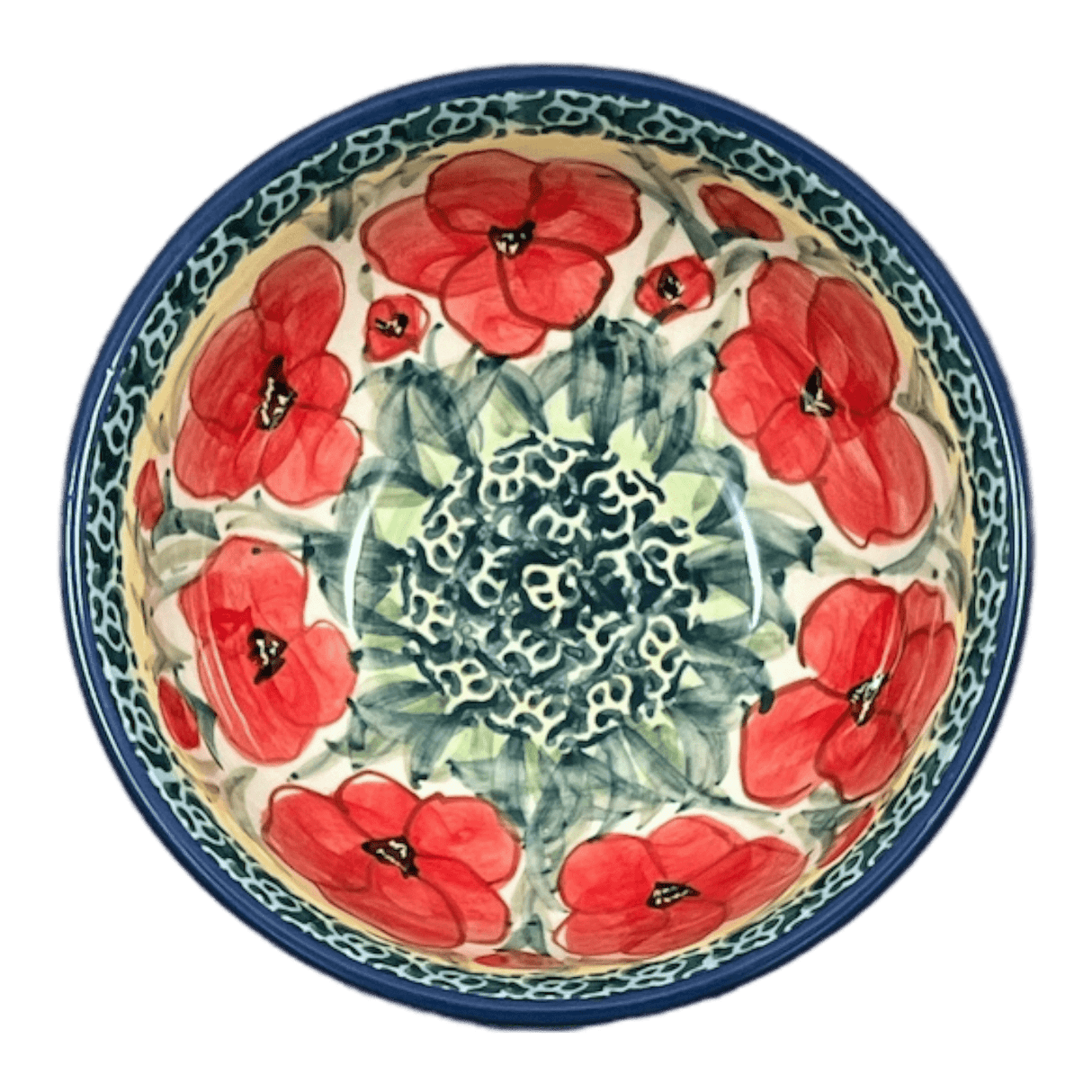 Bowl, Round, 6" in "Poppies in Bloom" by Manufaktura | M089S-JZ34