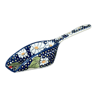 A picture of a Polish Pottery 7" Scoop (Poppies & Posies) | L004S-IM02 as shown at PolishPotteryOutlet.com/products/7-coffee-scoop-poppies-posies-l004s-im02