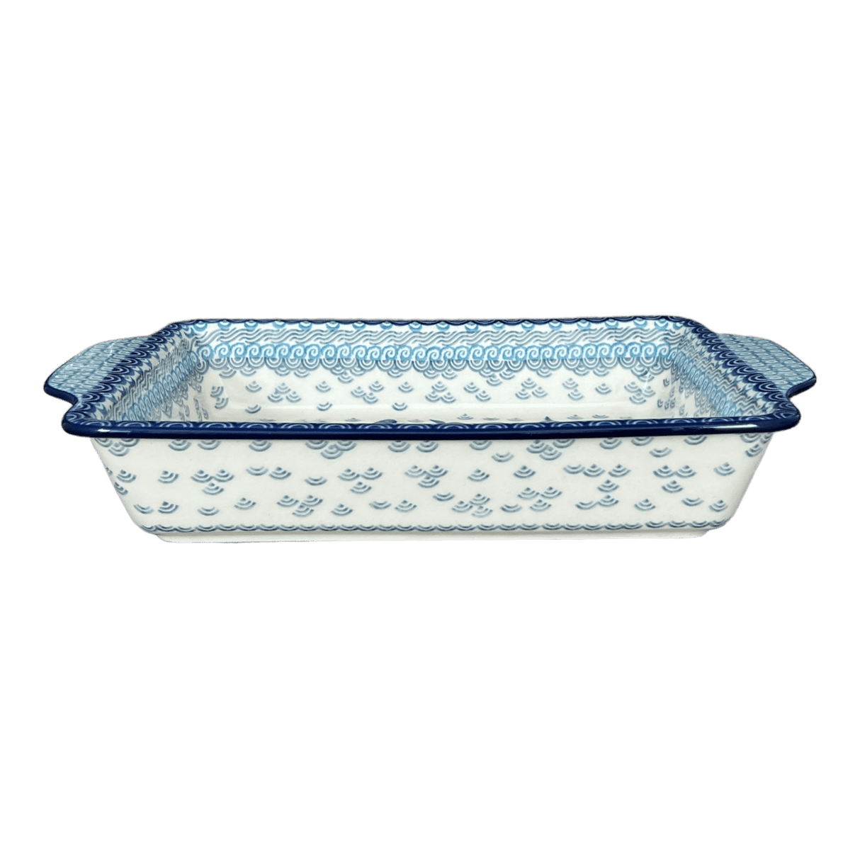 Casserole, Rectangular, Handles, 13" x 8" in "Koi Pond" by Ceramika Artystyczna | AA59-2372X