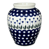 Polish Pottery Vase, Tall, 6.5" in "Tulip Dot" by Ceramika Artystyczna | A345-377Z at PolishPotteryOutlet.com