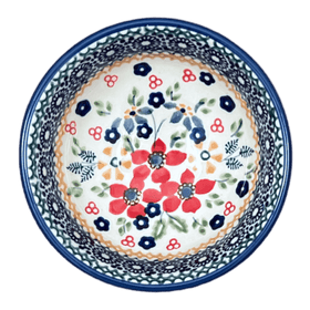 Polish Pottery Dipping Bowl (Ruby Bouquet) | M153S-DPCS Additional Image at PolishPotteryOutlet.com