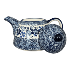 Polish Pottery 0.9 Liter Teapot (Blue Life) | C005S-EO39 Additional Image at PolishPotteryOutlet.com