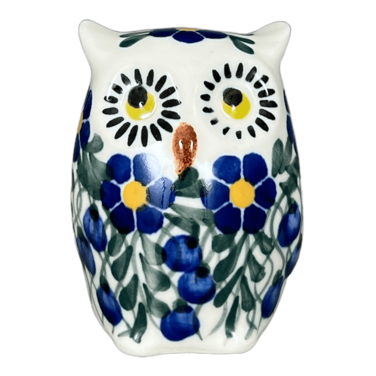 Figurine, Owl, 3" Small, WR (WR40J) in "Modern Blue Cascade" by W.R. Ceramika | WR40J-GP1