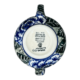 Polish Pottery Creamer, 10 oz in "Blue Dahlia" by Ceramika Artystyczna | A341-U1473 Additional Image at PolishPotteryOutlet.com