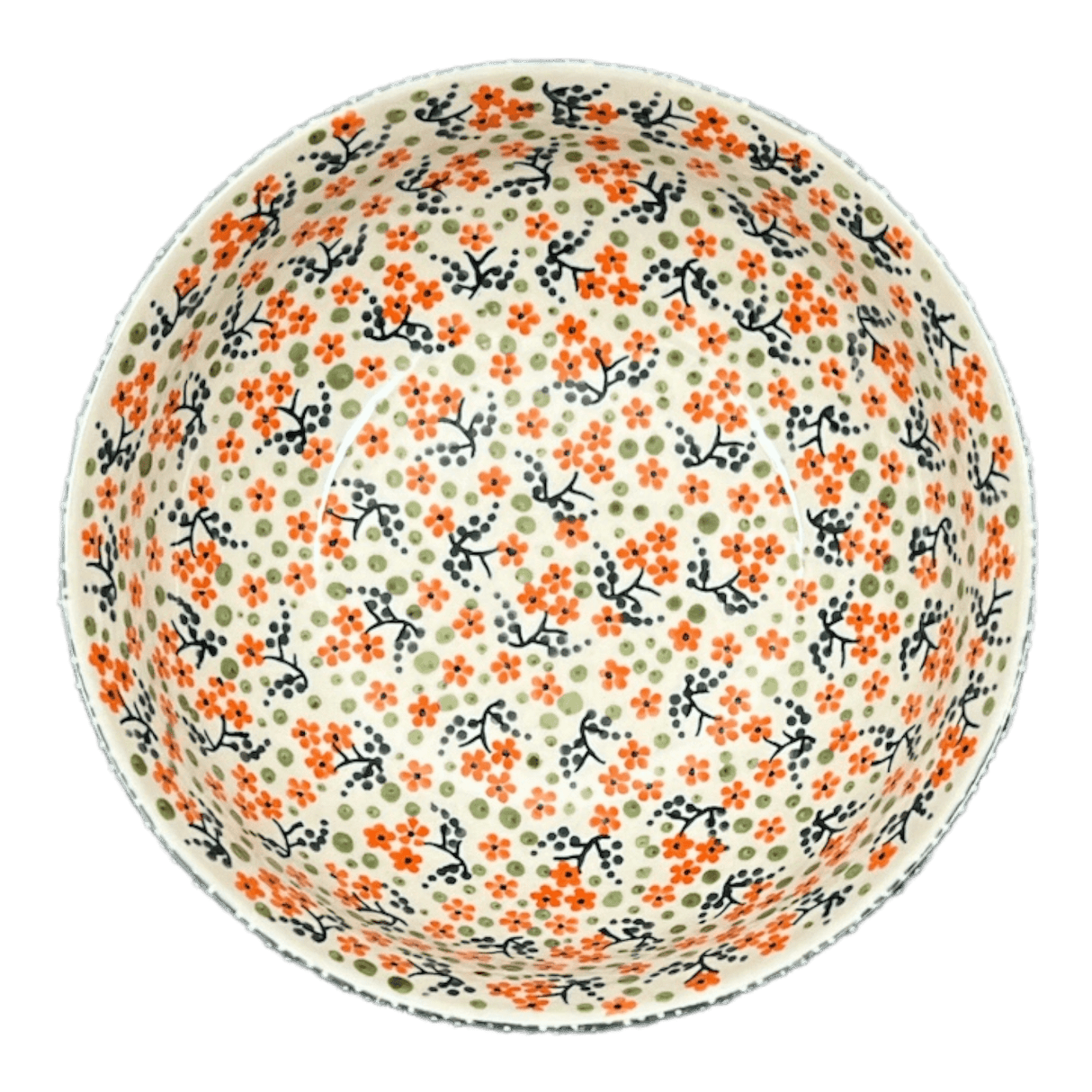 Bowl, Round, 8.5" in "Peach Blossoms" by Manufaktura | M135S-AS46