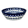 Polish Pottery Bowl, Round, Scalloped, 6.25" in "Petite Floral Peacock" by Zaklady | Y1891A-A166A at PolishPotteryOutlet.com