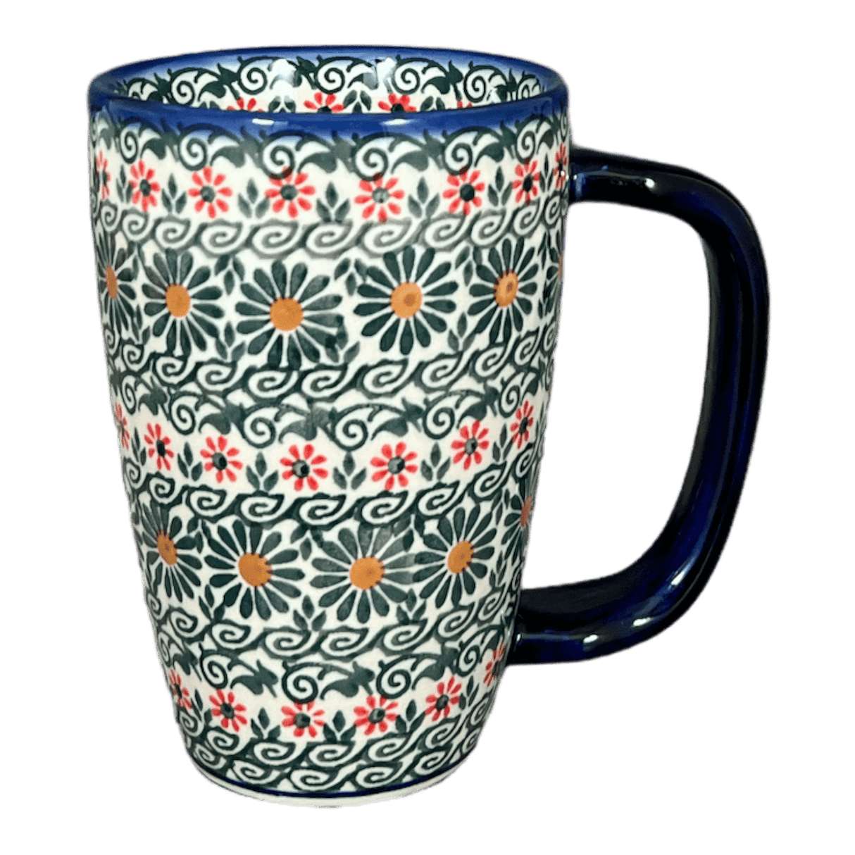 Mug, Cafe, 16 oz in "Garden Breeze" by Andy | NDA40-A48