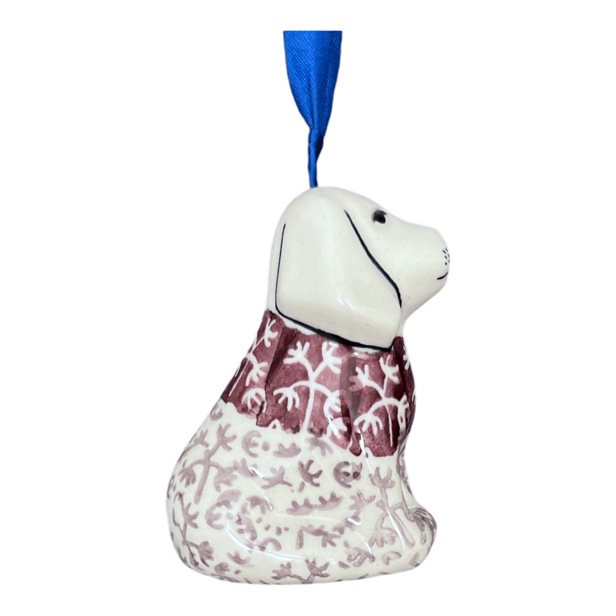 Ornament, Dog, 3" in "Merlot Thicket" by Manufaktura | K164T-P352