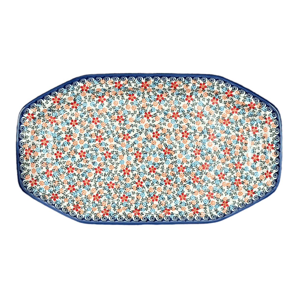 Tray, Angular, 10.5" x 18.5" in "Meadow in Bloom" by Andy | NDA333-A54