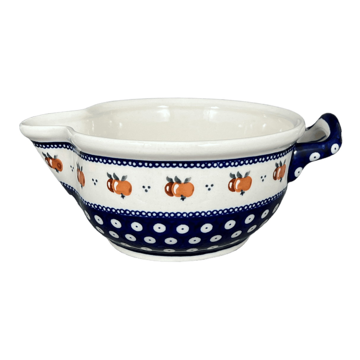 Bowl, Round, Mixing Bowl, 1.25 Quart in "Persimmon Dot" by Zaklady | Y1252-D479