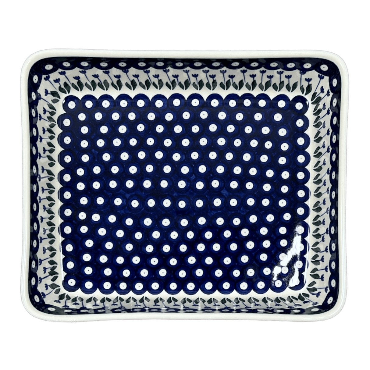 Baker, Lasagna Pan, 10.25" x 12.75" in "Tulip Dot" by Ceramika Artystyczna | A406-377Z