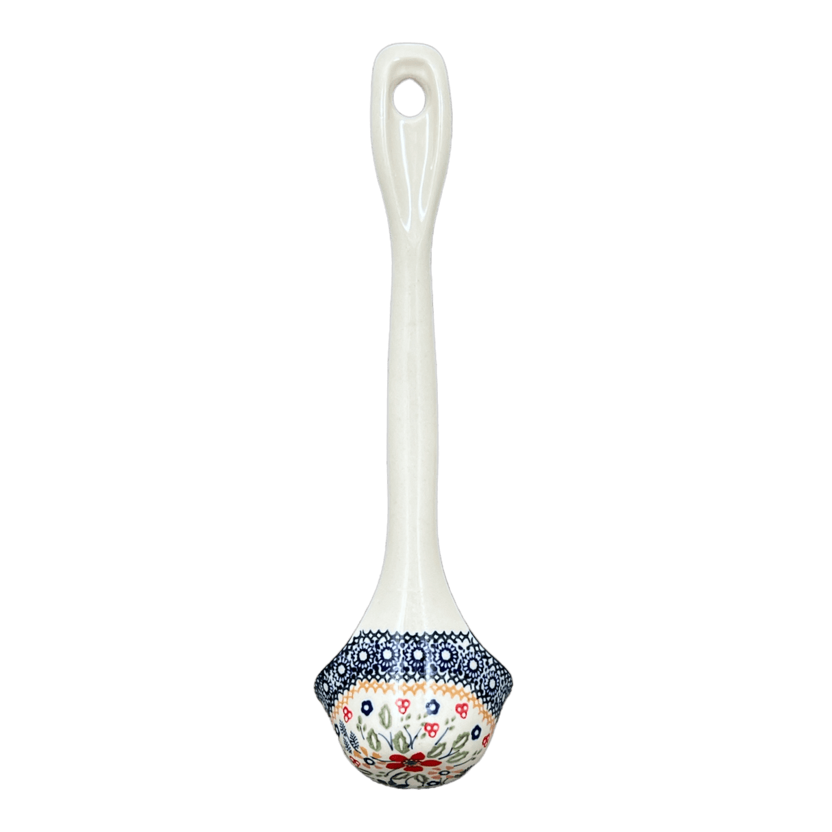 Ladle, Soup, 12" in "Ruby Bouquet" by Manufaktura | C020S-DPCS