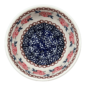 Polish Pottery Bowl, Round, Fancy, 5.5" in "Parade of Roses" by Manufaktura | C018T-MCR1 Additional Image at PolishPotteryOutlet.com