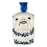 Ornament, Bulldog, 2.25" in "Forget Me Not" by Manufaktura | K145T-ASS