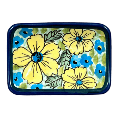 Sauce Dish, Rectangular, 3.75" x 2.75" Tiny in "Sunny Meadow" by Zaklady | Y2024-ART332