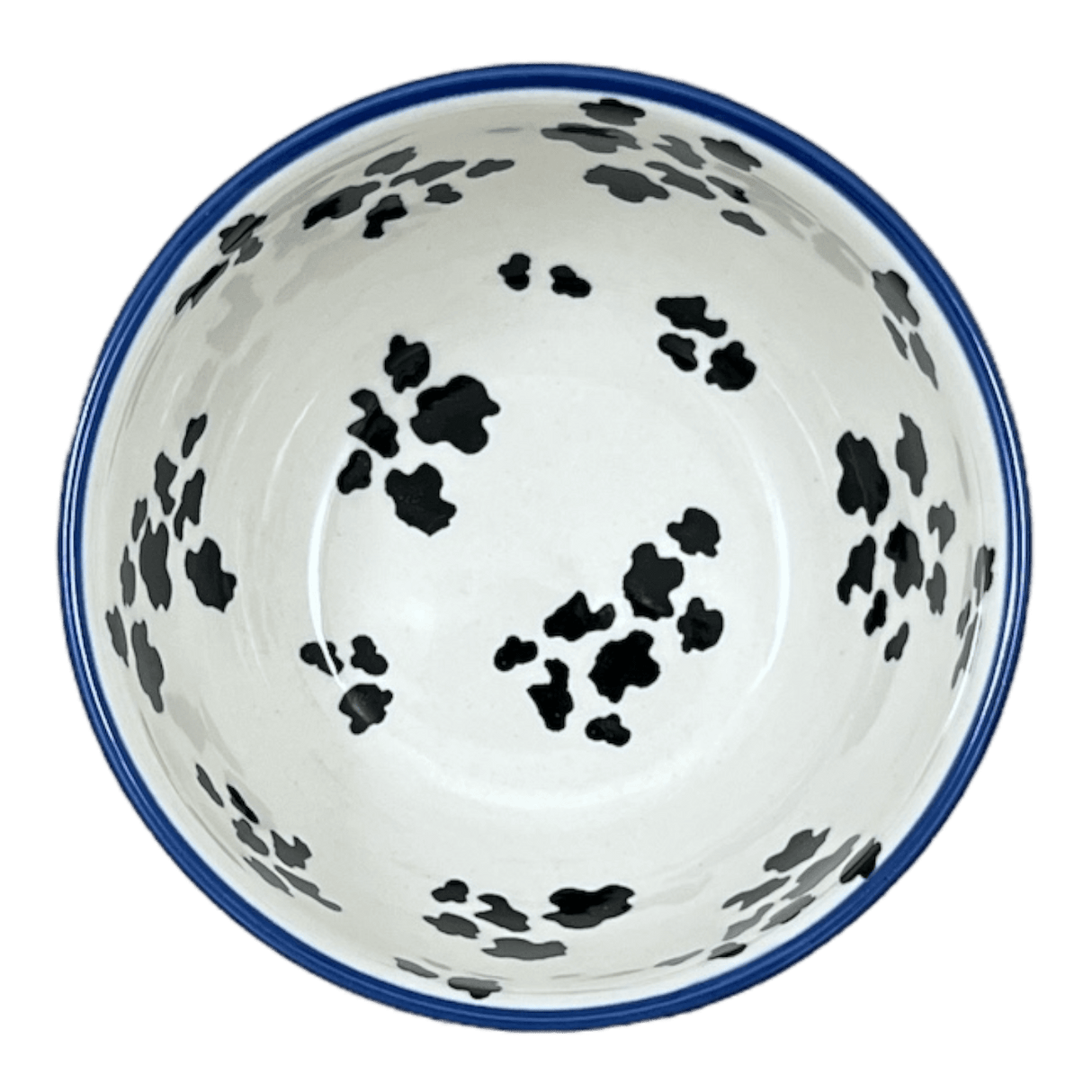 Bowl, Round, Deep, 5.5" in "Cowabunga - Blue Rim" by Ceramika Artystyczna | A986-2417X