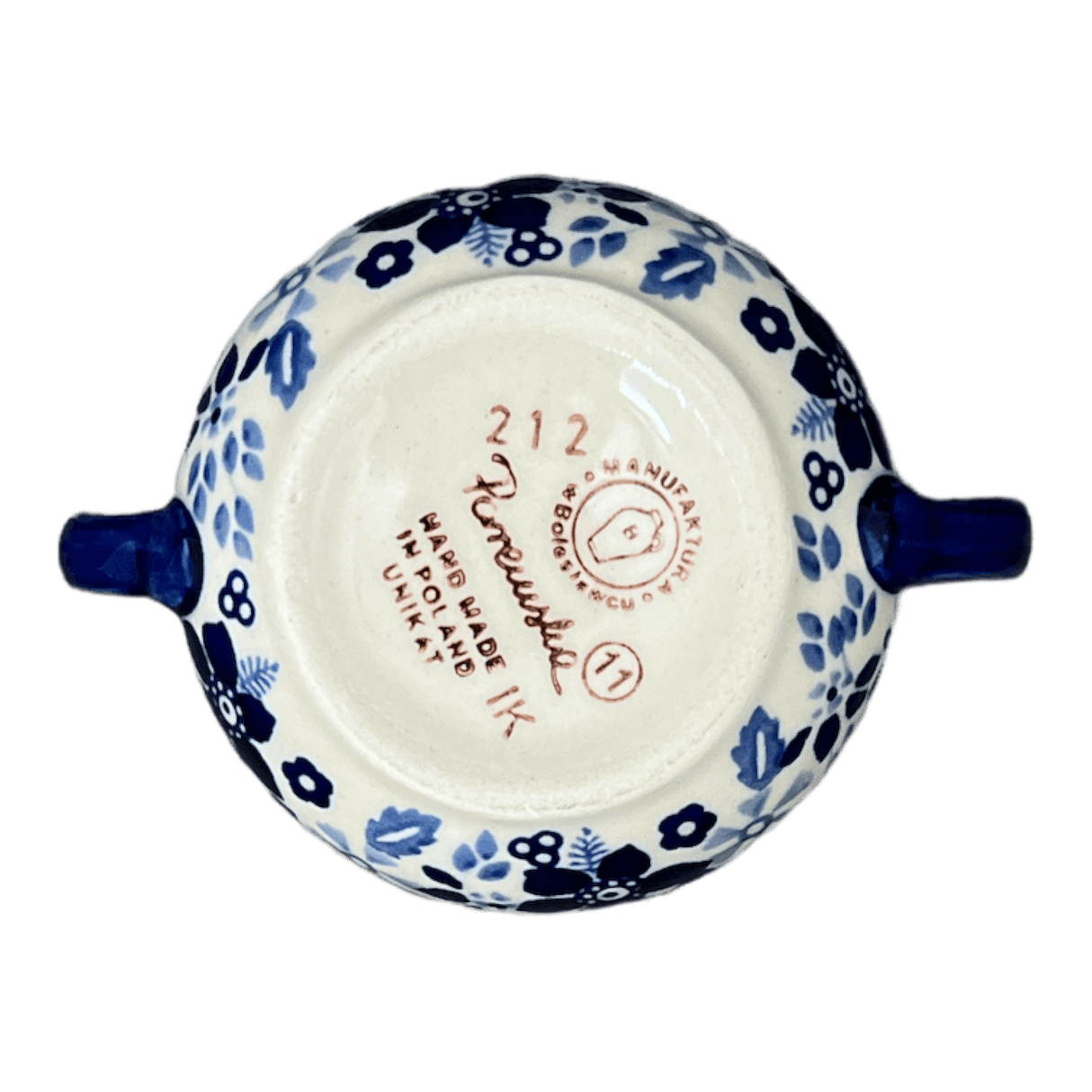 Bowl, Round, Sugar Bowl, 3.5" in "Duet in Blue" by Manufaktura | C015S-SB01