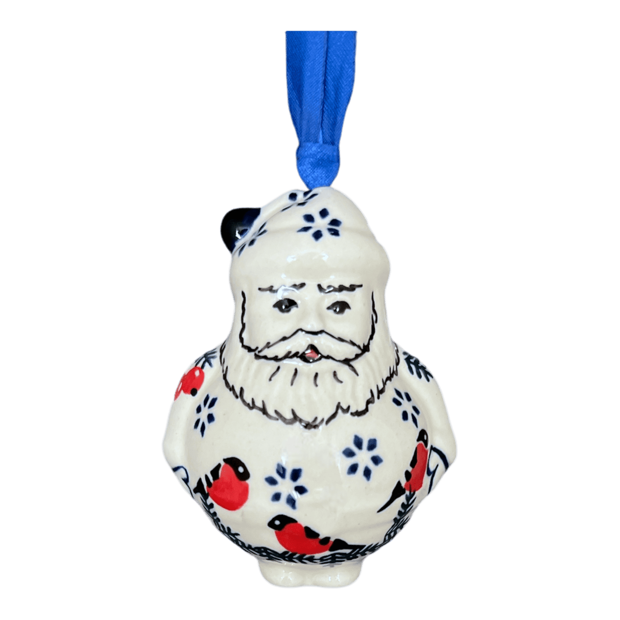 Ornament, Santa, 2.5" in "Red Bird" by Manufaktura | K144T-GILE