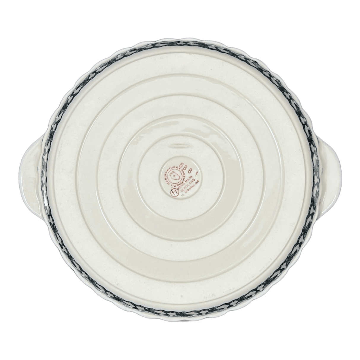 Baker, Round, Pie Plate, Handles, 9.75" in "Lucky Duck" by Manufaktura | Z148T-P322