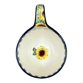 Polish Pottery Bowl, Round, 16 oz in "Sunflower Field" by Ceramika Artystyczna | A845-U4737 Additional Image at PolishPotteryOutlet.com