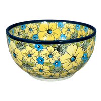 A picture of a Polish Pottery Zaklady Deep 6.25" Bowl (Sunny Meadow) | Y1755A-ART332 as shown at PolishPotteryOutlet.com/products/deep-6-25-bowl-sunny-meadow-y1755a-art332