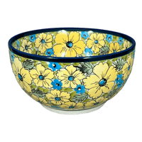 A picture of a Polish Pottery Bowl, Round, Deep, 6.25" in "Sunny Meadow" by Zaklady | Y1755A-ART332 as shown at PolishPotteryOutlet.com/products/deep-6-25-bowl-sunny-meadow-y1755a-art332