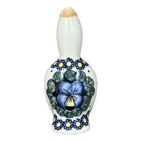 Polish Pottery Pie Bird (Pansies) | P189S-JZB Additional Image at PolishPotteryOutlet.com
