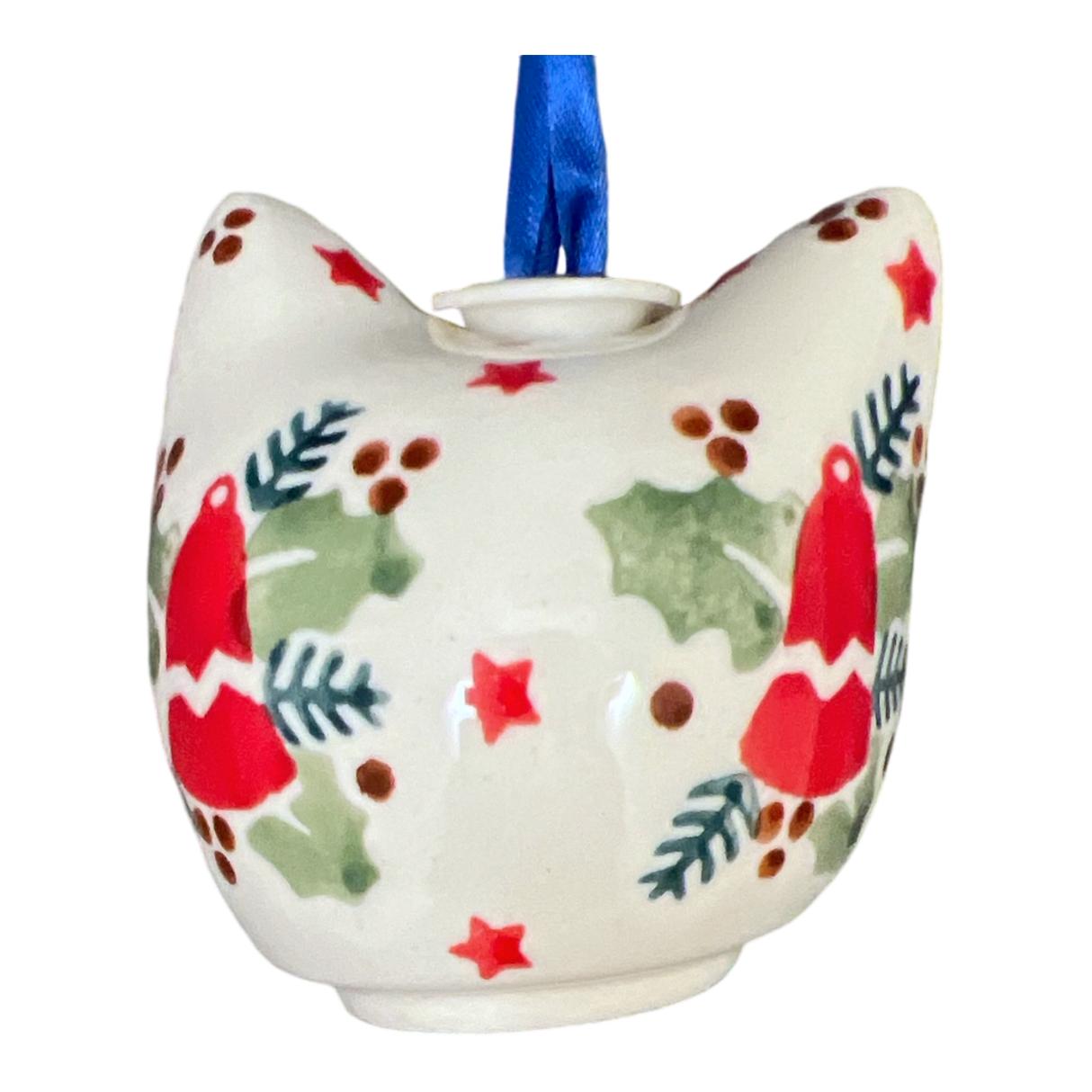 Ornament, Cat Head in "Evergreen Bells" by Manufaktura | K142U-PZDG