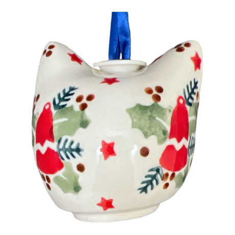 Ornament, Cat Head in "Evergreen Bells" by Manufaktura | K142U-PZDG