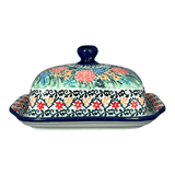 Butter Dish, 7" x 5.5" in "Garden Trellis" by Ceramika Artystyczna | A295-U2123