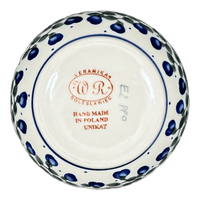 A picture of a Polish Pottery Container, Round, Covered, 5" x 4", WR (WR31I) in "Pansy Wreath" by W.R. Ceramika | WR31I-EZ2 as shown at PolishPotteryOutlet.com/products/round-covered-container-ez2