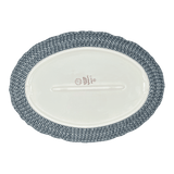 Platter, Oval, Scalloped, 16.75" x 12.25" Large in "Poppy Paradise" by Manufaktura | P165S-PD01