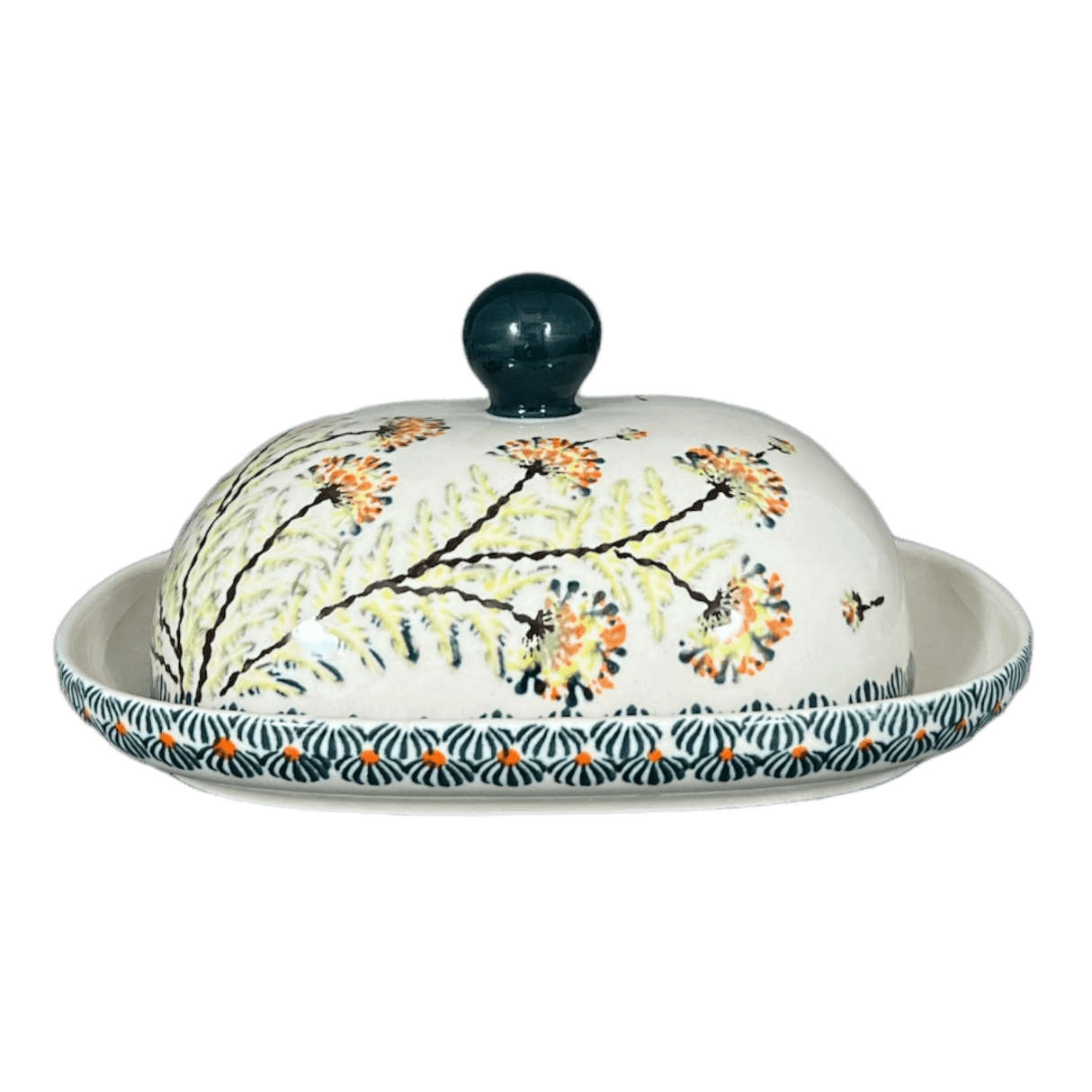 Butter Dish, Large, 6" x 8" in "Dandelions" by Zaklady | Y1394-DU201