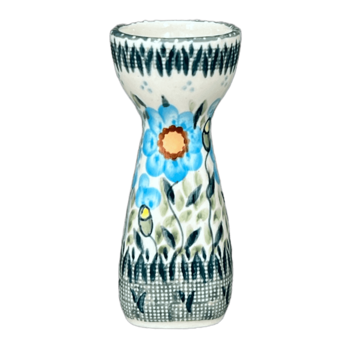 Egg Cup, 4.5" in "Baby Blue Blossoms" by Manufaktura | J048S-JS49