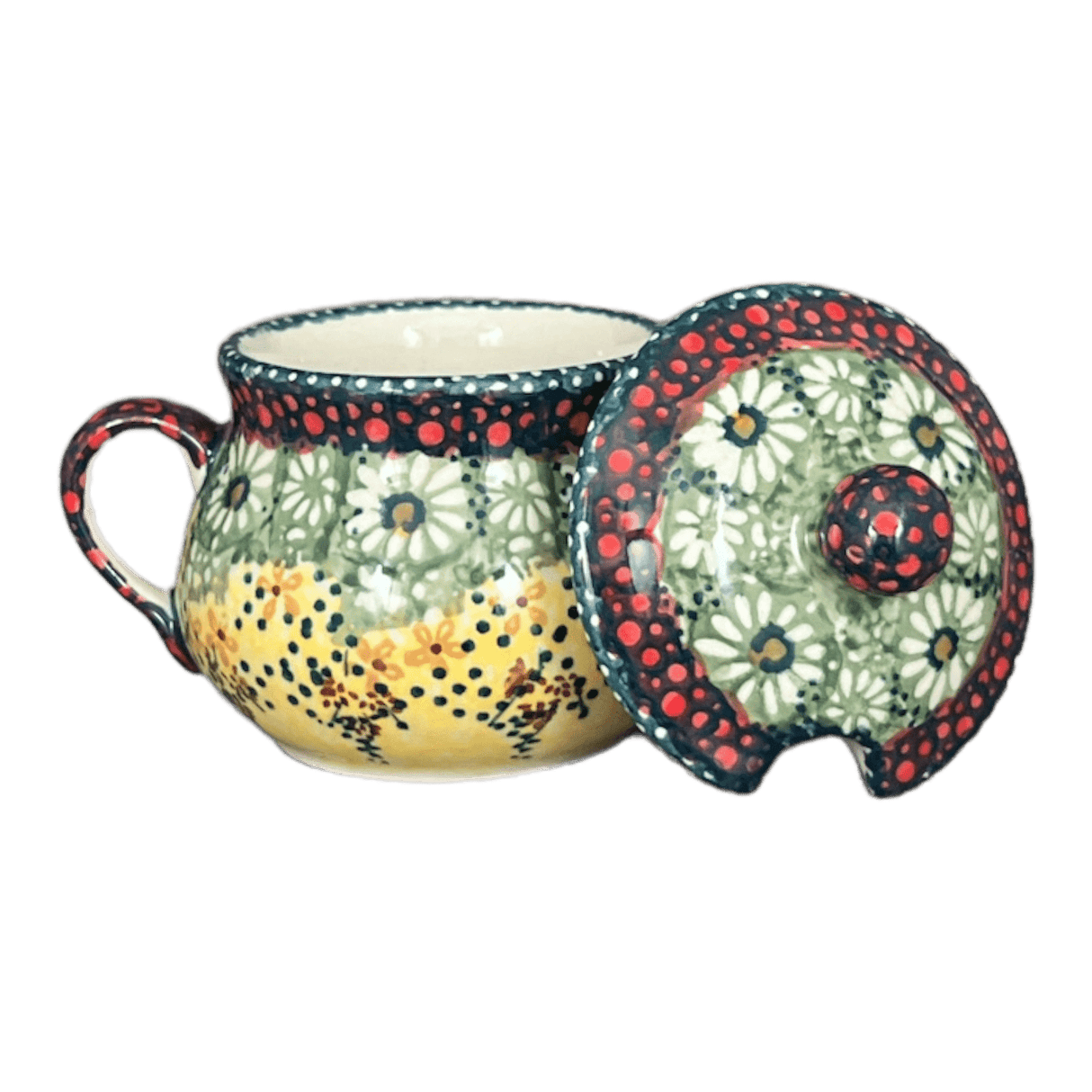 Bowl, Round, Sugar Bowl, 3.5" in "Sunshine Grotto" by Manufaktura | C015S-WK52